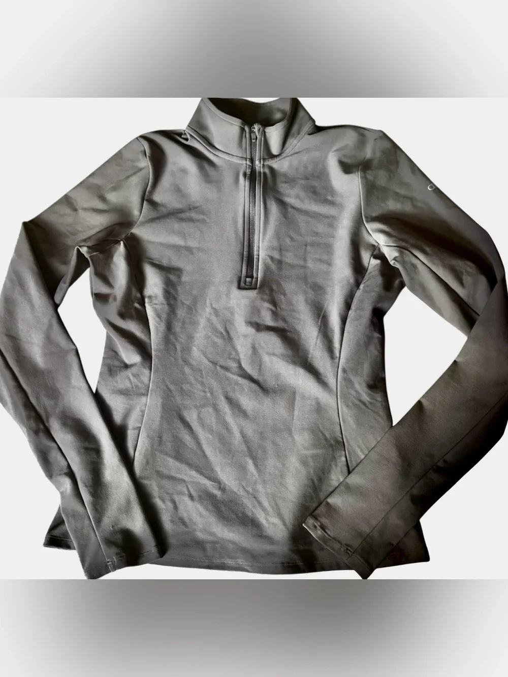 Alo Yoga Alosoft 1/2 Zip Rapid Pullover Light Brown  size M Gym Run Workout